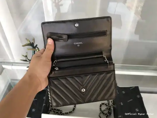 HyperPeter With Gold Flap Bag  Silver Lambskin Hardware  CHANEL 0609